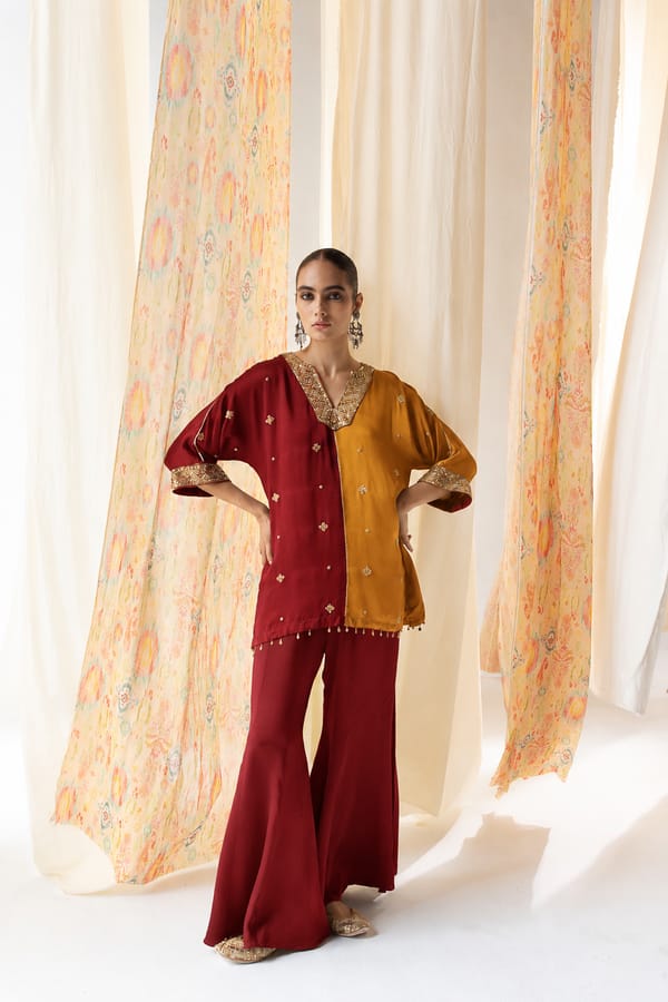 Kimiya Dolman-Sleeve Co-ord Set — SAUNDH