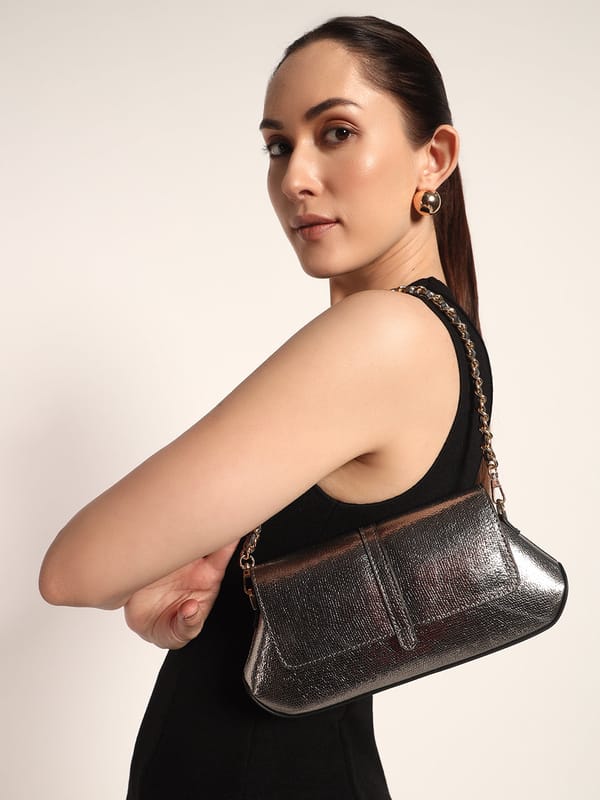 Bella Clutch Sling (Silver Shimmer) — The Gusto