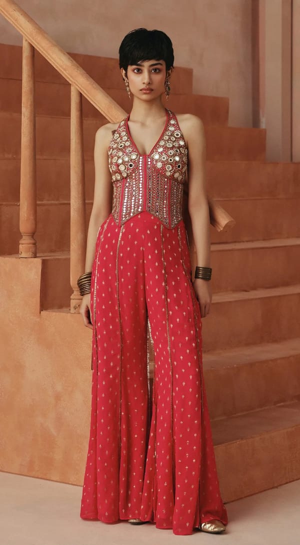 Rogue Corset Sharara Set — Basanti Kapde aur Koffee