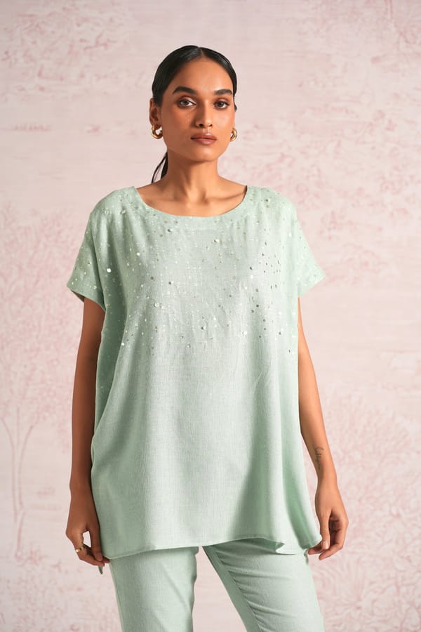 Shimmer Strings Square Top — Kaveri