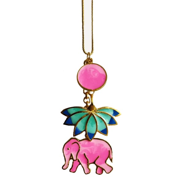 Elephant Lotus Pendant — Aditi Bhatt