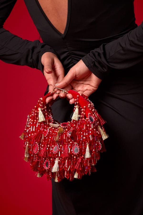 Sienna Boat Bag-Red — Forever Noor