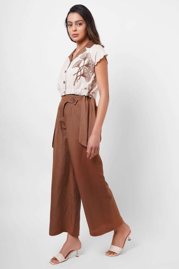 High-Waist Wide-Leg Cotton Trousers — Western Era