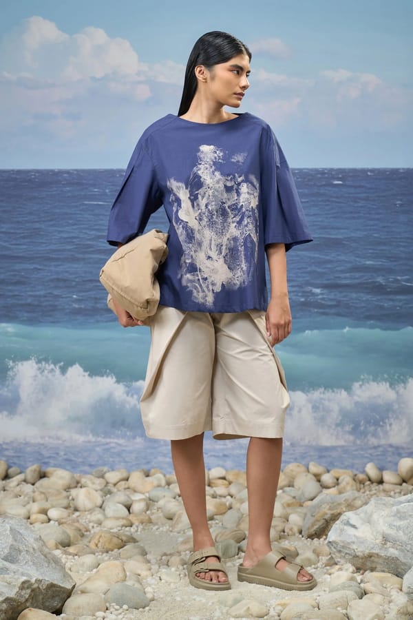 Relaxed-Fit Top Cotton Graphic Print — Genes Lecoanet Hemant