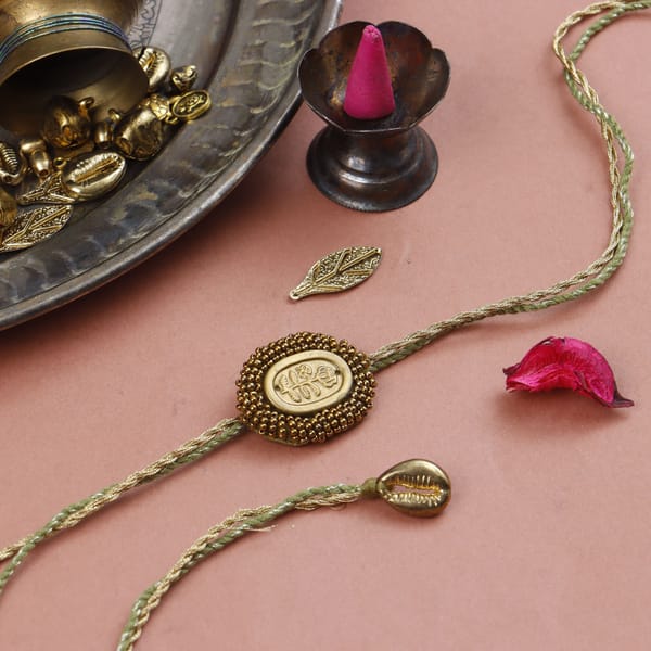 Golden Bloom Rakhi — LABEL MUSLIN
