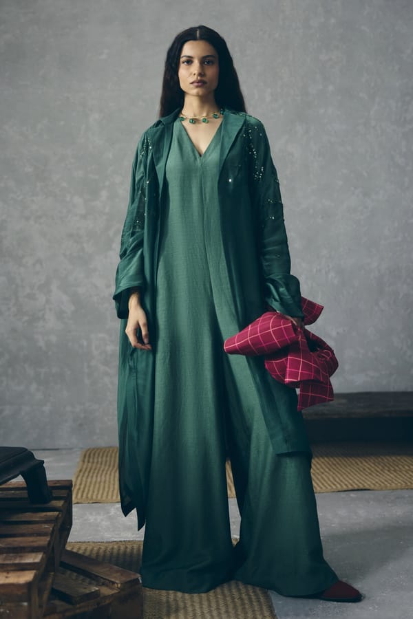 Wasabi jumpsuit set — Paulmi and Harsh