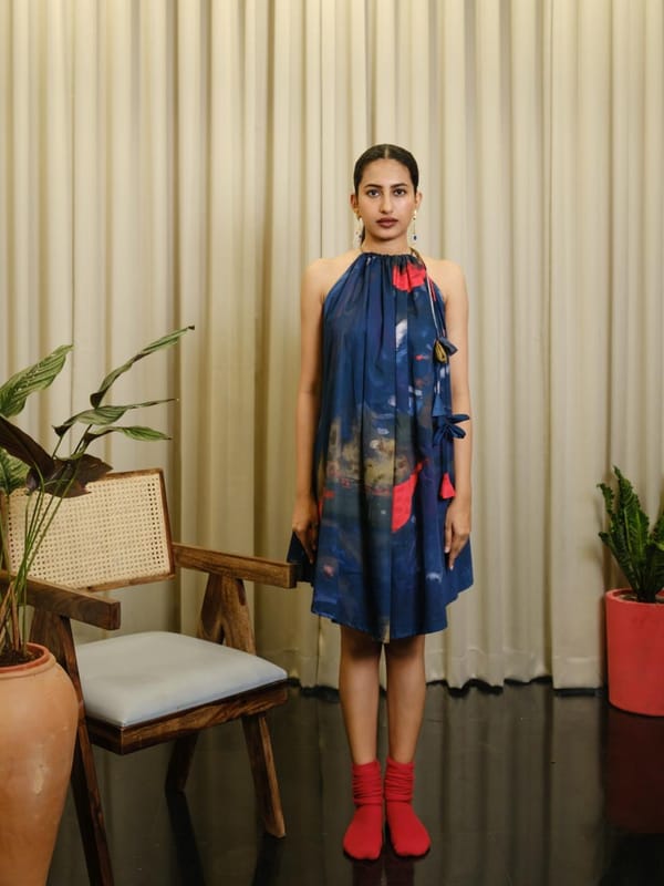 Aattam Short Halterneck Dress — House of Urmi