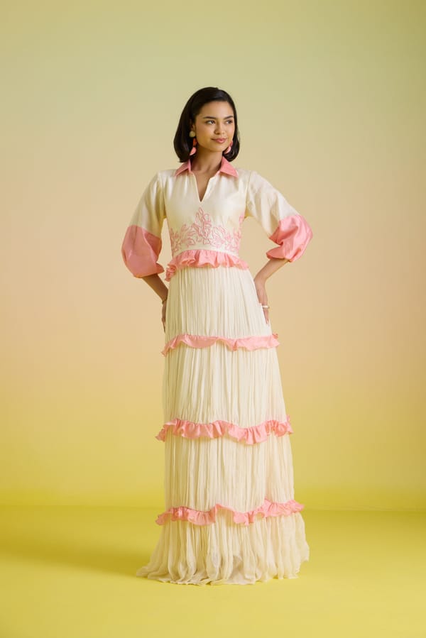 Gelato Embroidered Tier Dress — HOUSE OF HEATHER