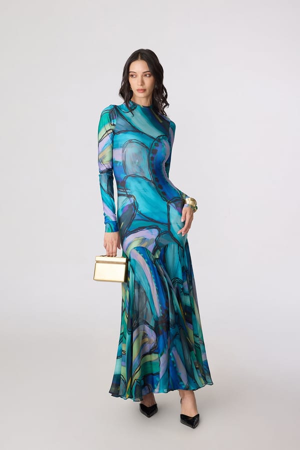Maeva Dress - Abstract Print — Saaksha and Kinni