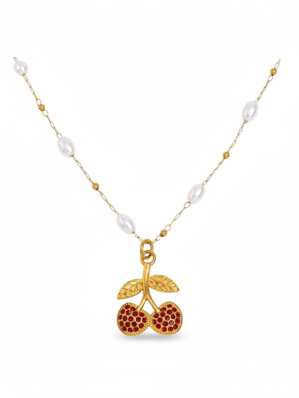 Zircon Cherry Pendant Necklace — Cao Jewellery