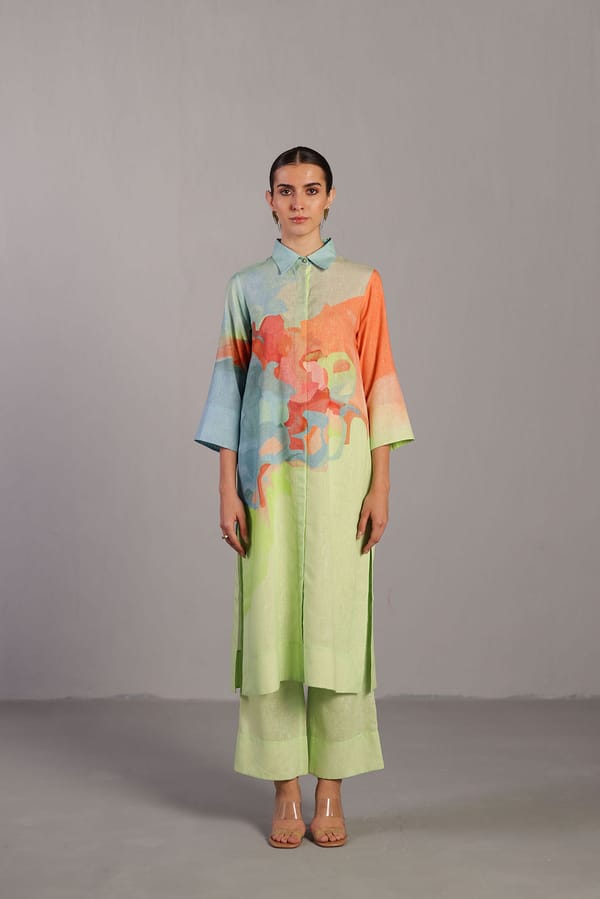 Diffuse Multicolour Kurta Set — CLOS