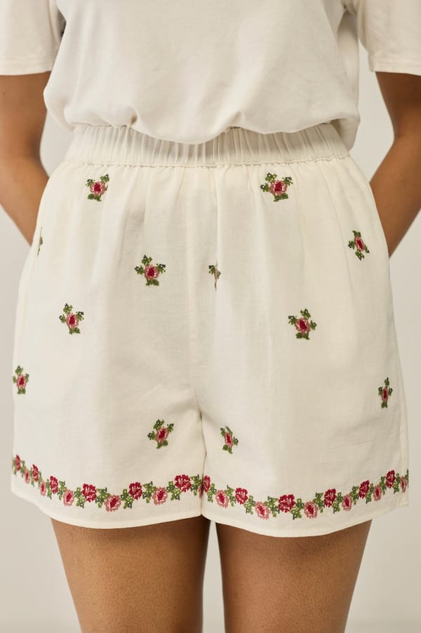 All Over Embroidered Shorts — Move About Effortlessly