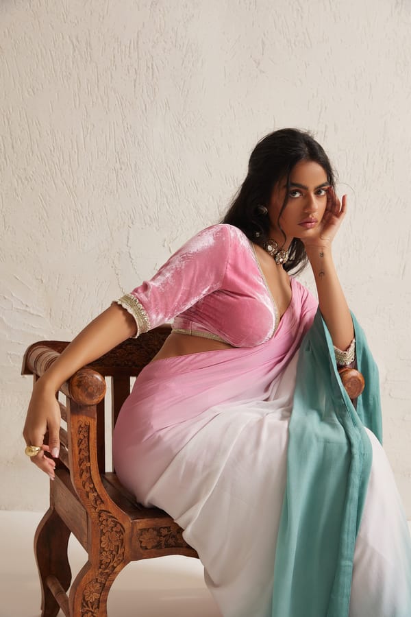 Gul Ombre Saree — DORABI