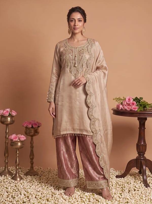 Kurta Pant Dupatta Choga Set — DHARAYA