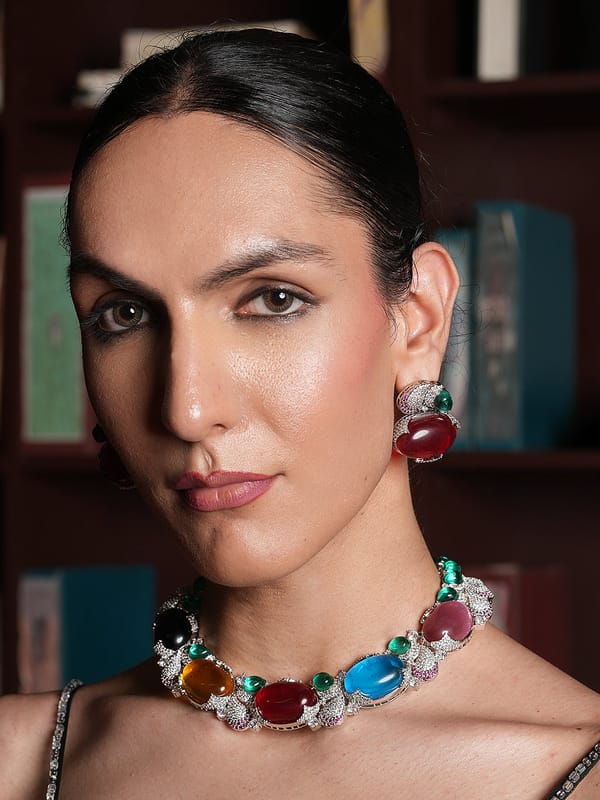 Multicolor Doublet Choker Set — Cao Jewellery