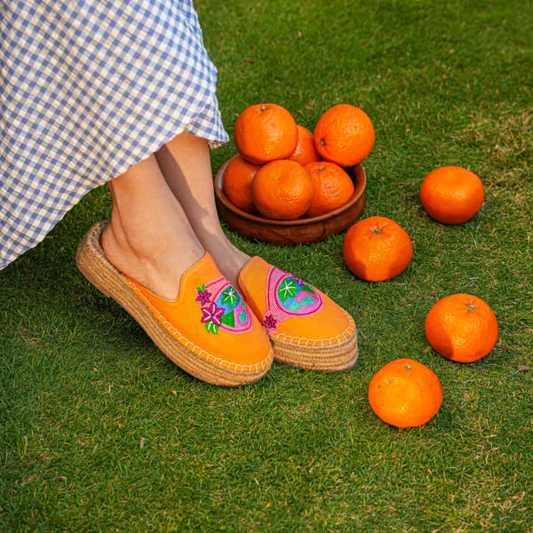Sunny Espadrilles Orange — PARI PARI