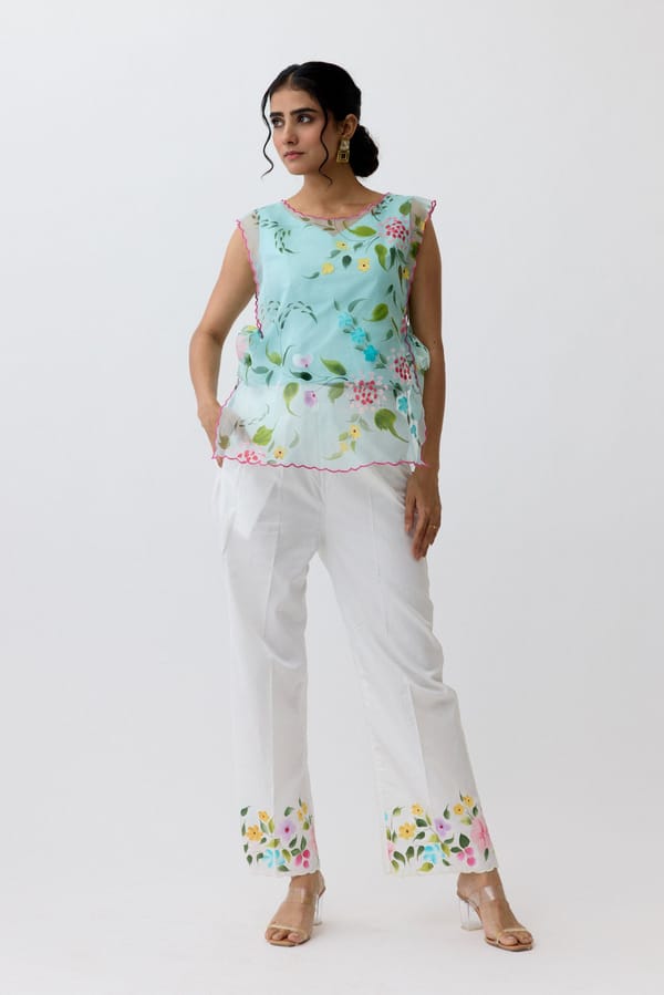Teal Bib Top Set — THE FINICKY COLORIST
