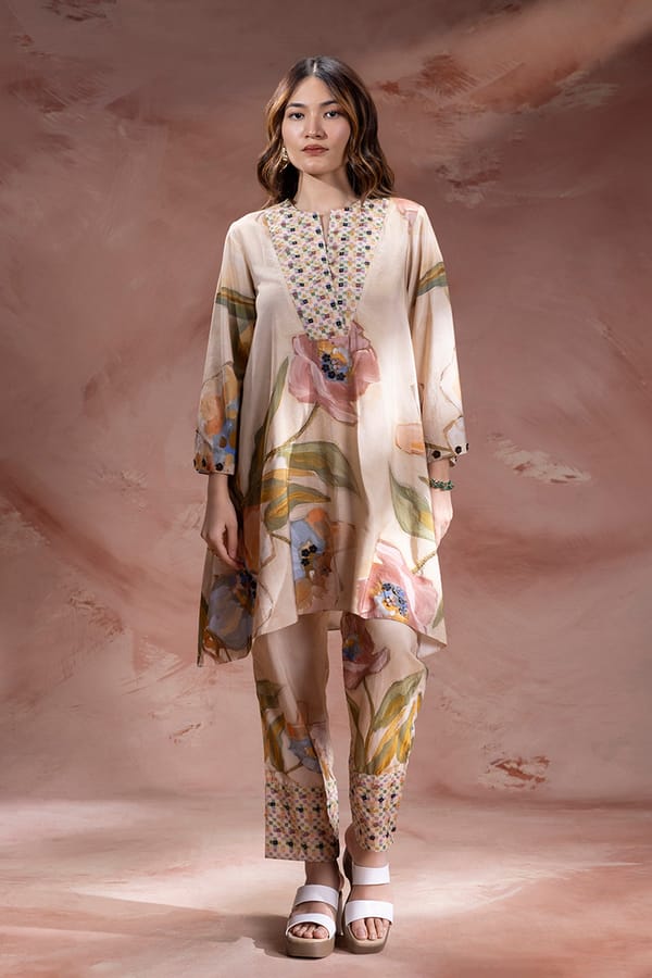 Zeya Embellished Tunic And Pants — SOUP by Sougat Paul
