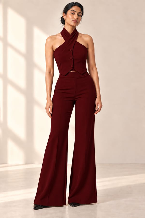 Halter Neck Vest - Regal (Wine) — Orthodox