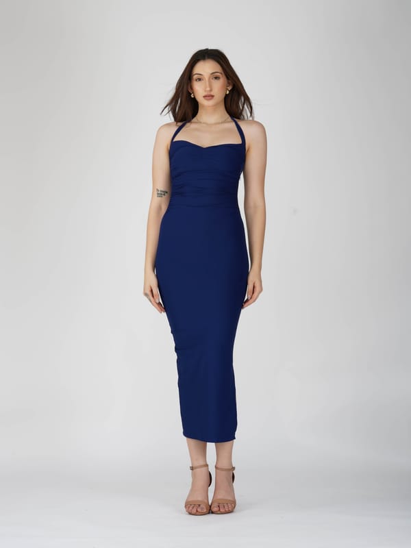 Blue Sweetheart Neckline Dress - Ray Dress (Navy) — Select Staples