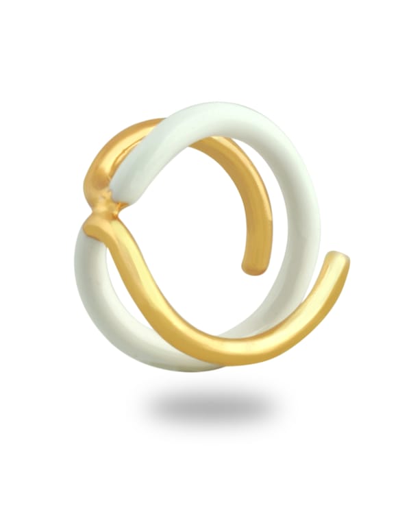 Twistie 2-way Enamel Gold Ring — Varnika Arora
