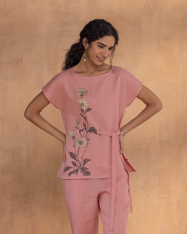 Golden Daisy Bow Top — Kaveri