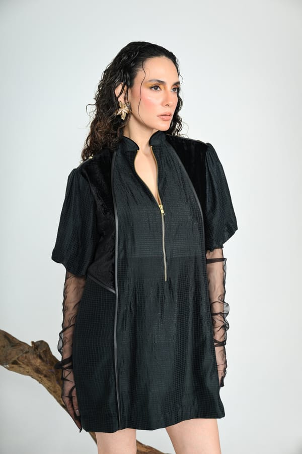 Black Mirage Short Dress — The Dramebaaz Company