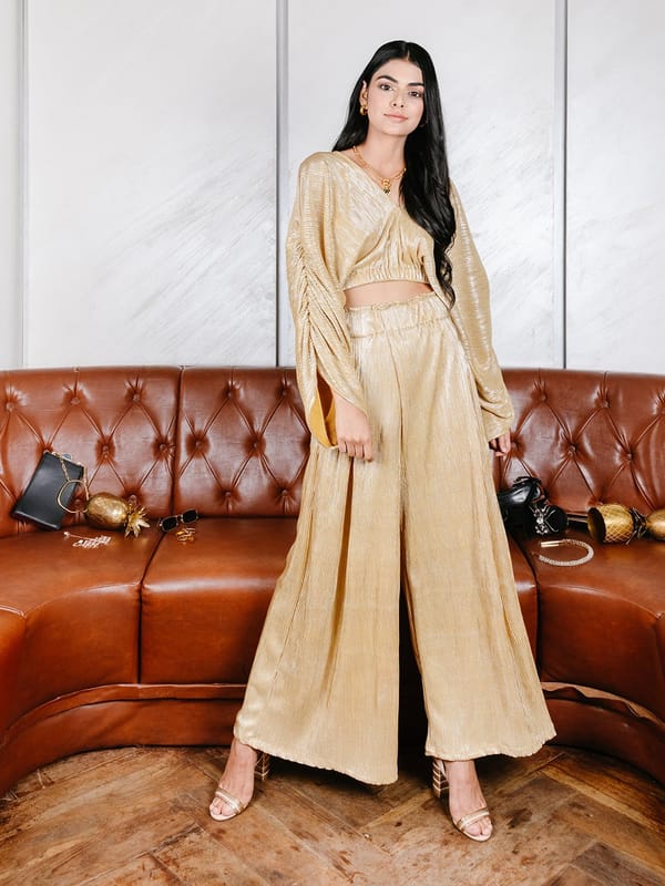 Dehors Shine Top And Pant Set — HOUSE OF FETT