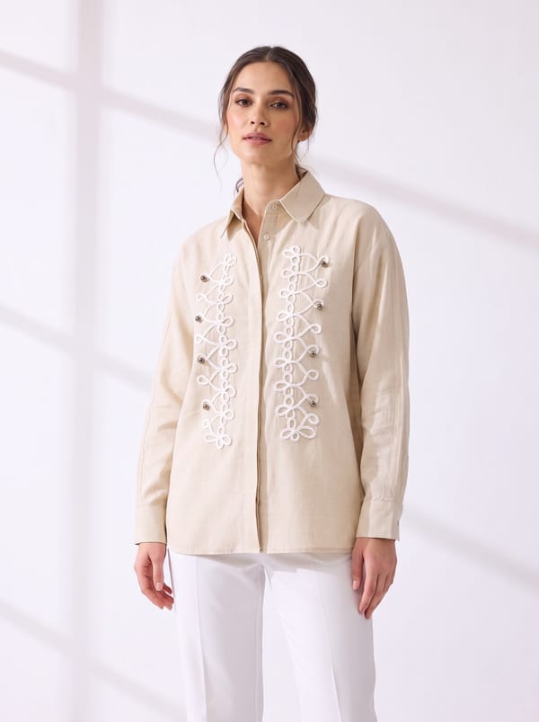 Elegant Beige Shirt — THE LUXURY DRESSING