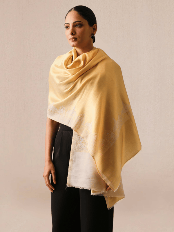 Baraat RV Stole Beige — Shaza