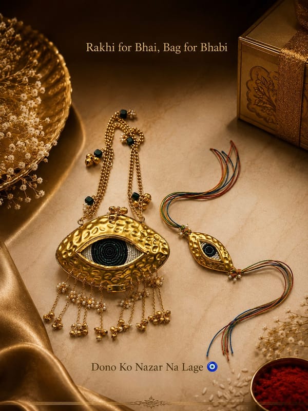 Evil Eye Rakhi & Bag (Combo) — D Mak
