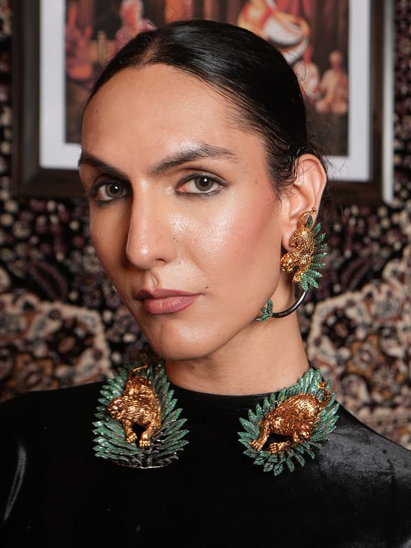 Premium Green Panther Necklace — Cao Jewellery