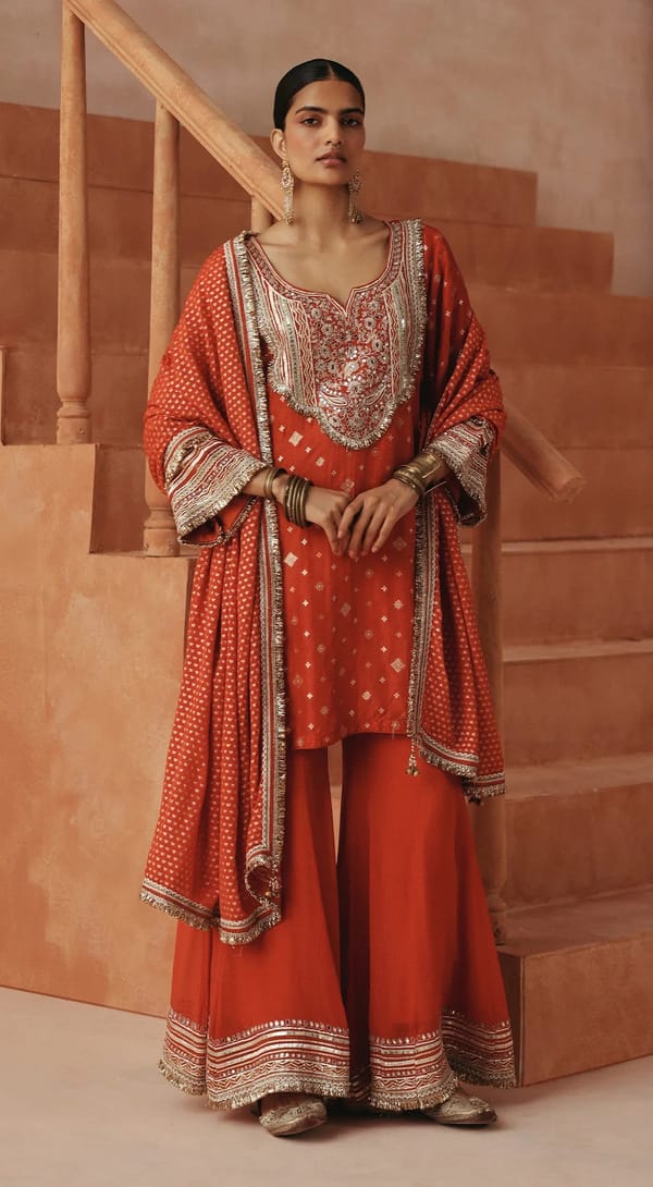 Rogue Embroidered Sharara Set — Basanti Kapde aur Koffee
