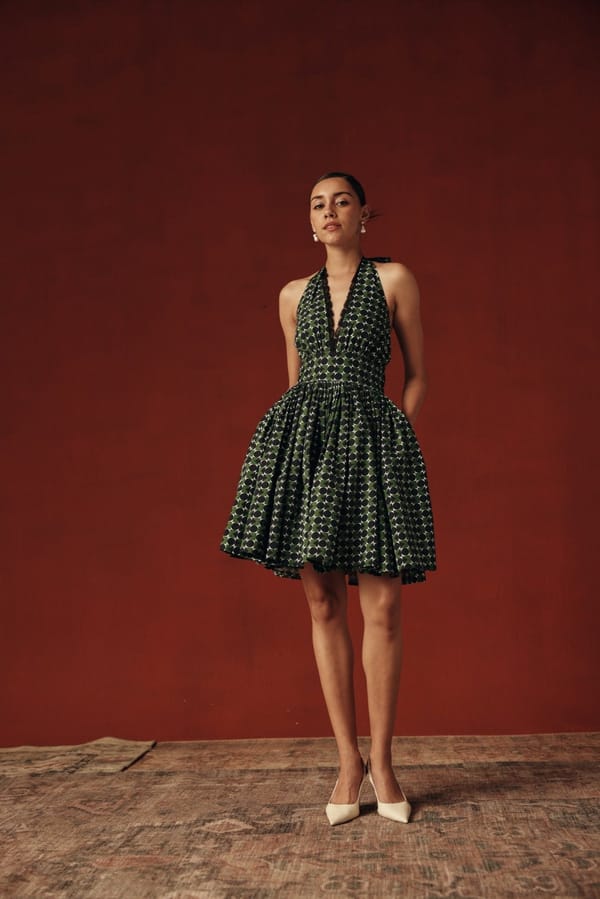 Guinguette Halter Dress — Sage by Mala