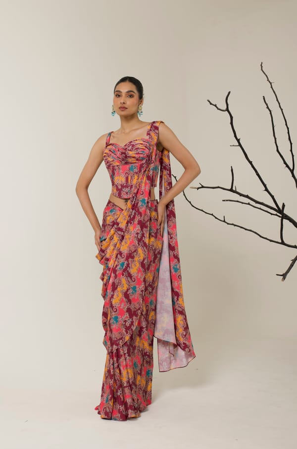 Rosaria Corset Saree — LIBAS CAFE