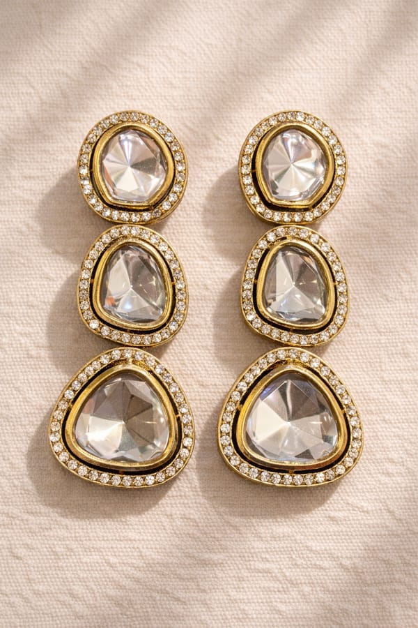 Aurelia Crystal Cascade Earrings — Trinkets by Qunic