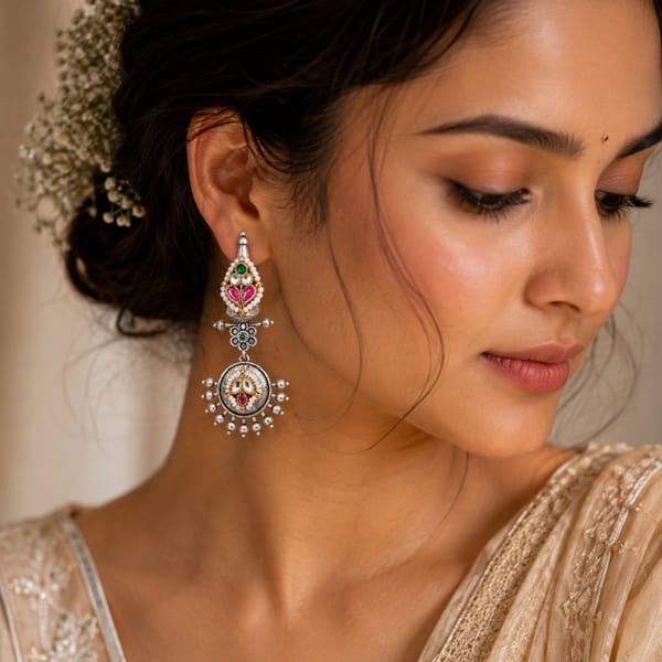 Charvi Statement Pachi Earrings — Viana Jewels