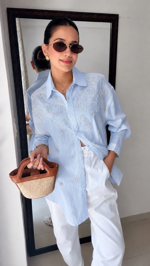 Embroidered Poplin Shirt — CLOSET AFFAIR