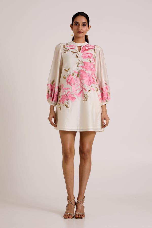 Ivory Nidam - In-Bloom Short Dress — Madder Much