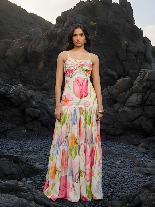 Breeze Printed Maxi Dress — POPPI