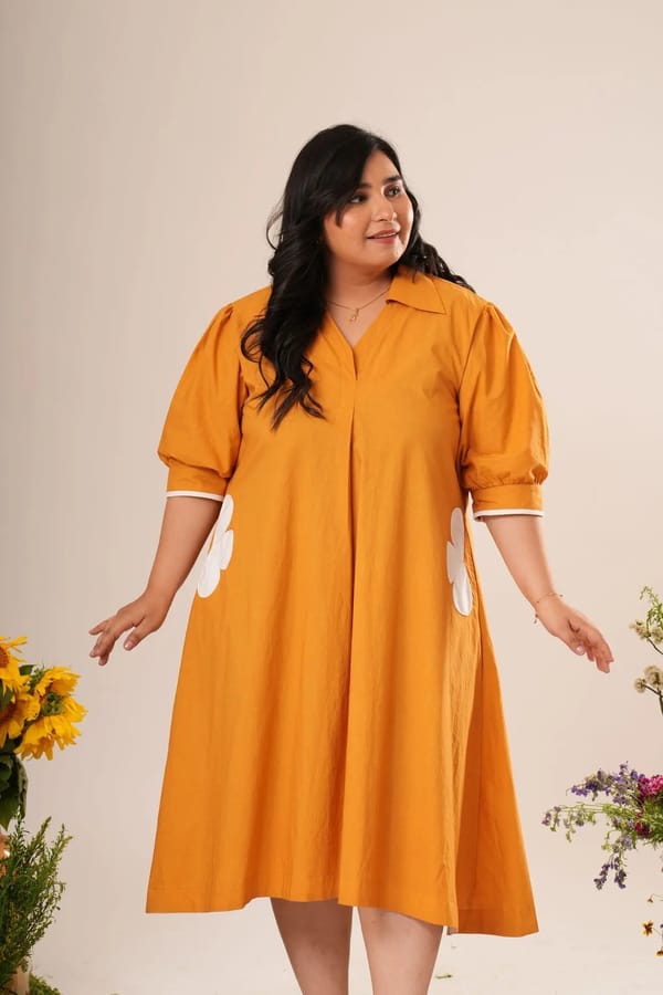 Flower Pocket A-Line Dress — Label by Mohita