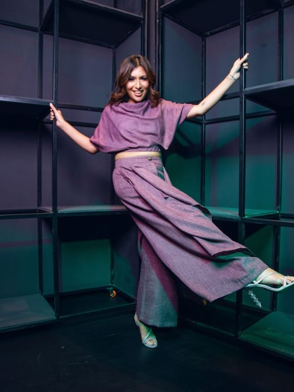 Mersin Purple Layered Pant — HOUSE OF FETT