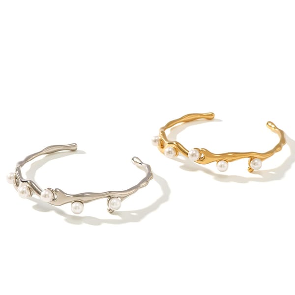 Pearl Bangle Cuff — Cariove