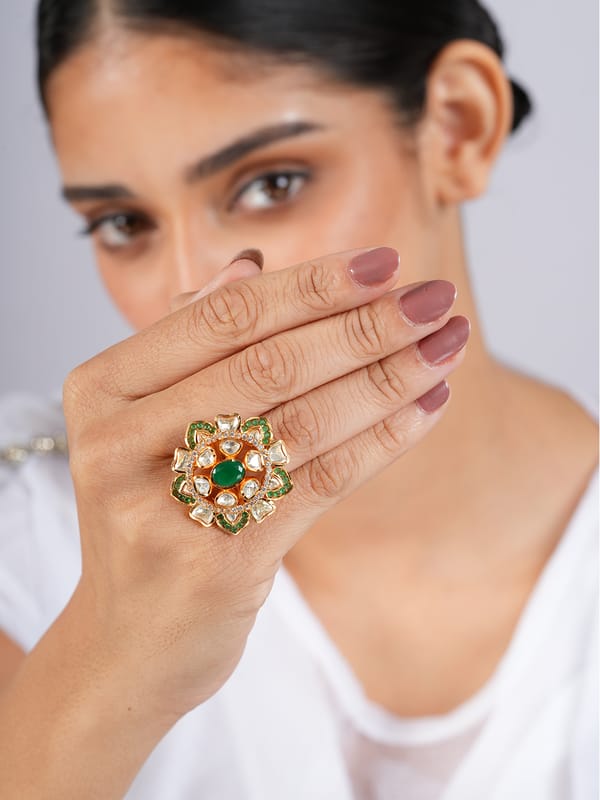 Green Petal Ring — Cao Jewellery