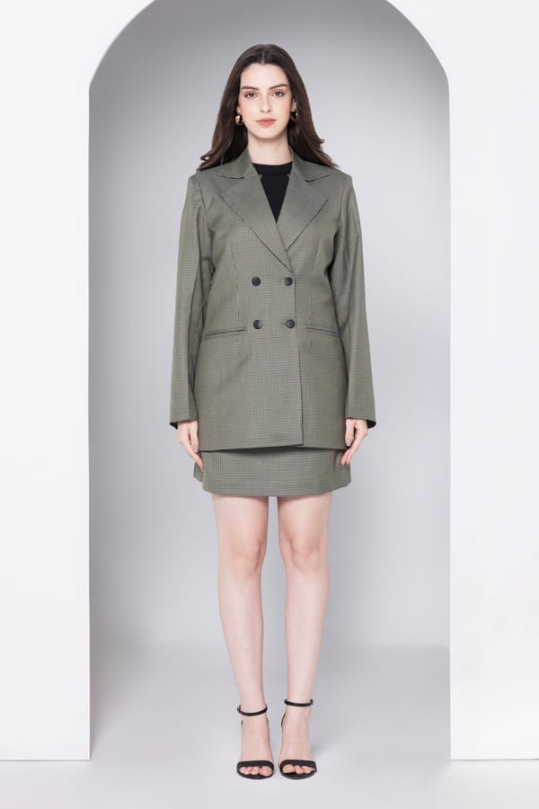 Chic Olive Charm Blazer — Julo
