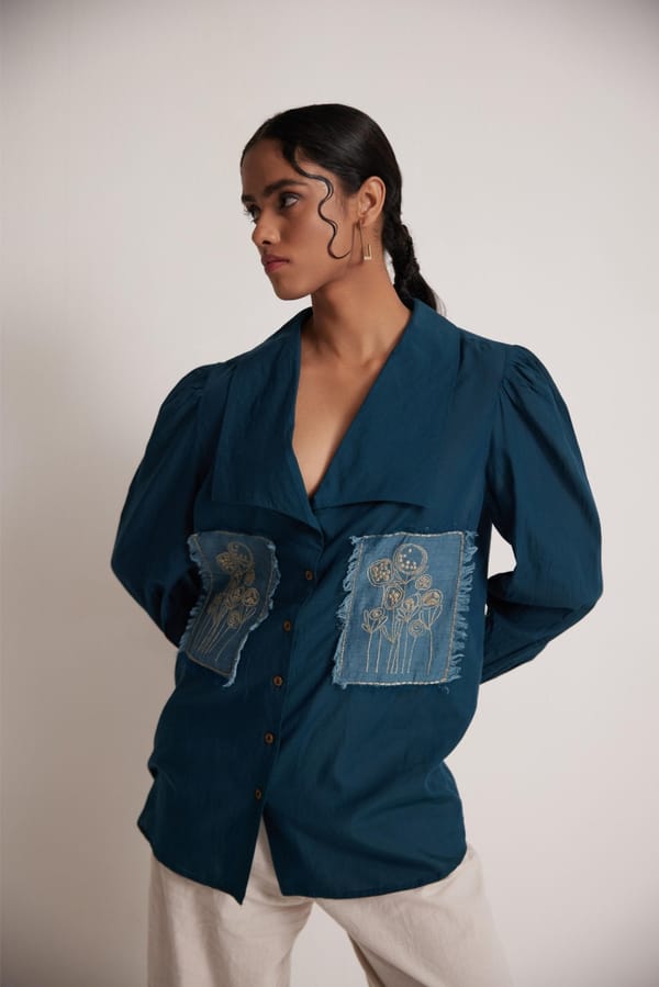 Teal Cotton Shirt — Western Era