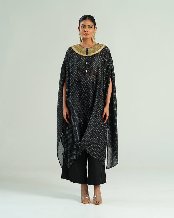 Mixology Bandhej Kurta Set-(Round Neck) — Mayura Kumar