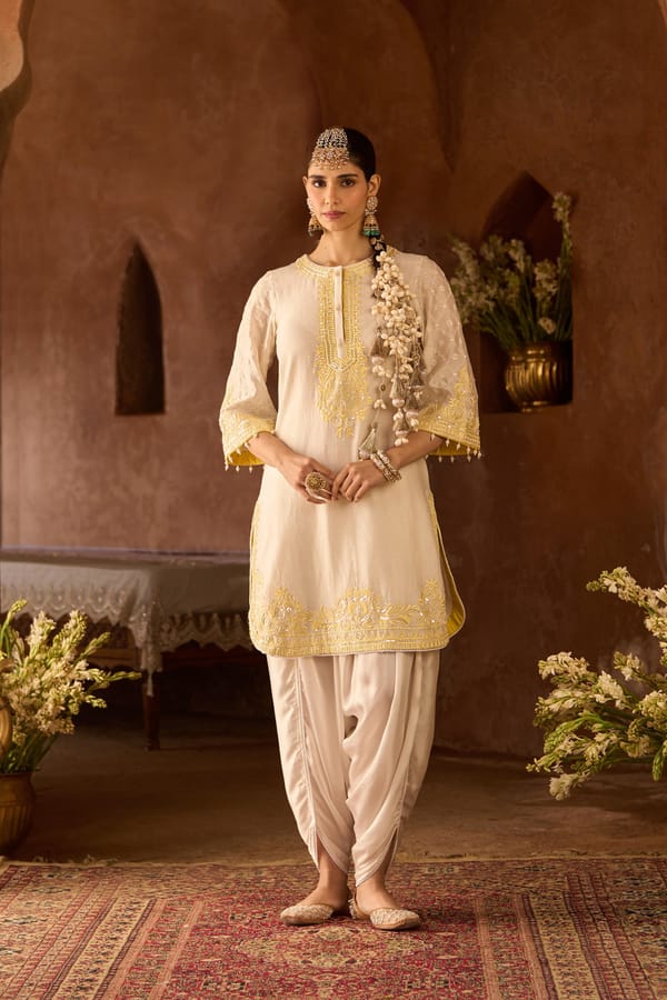 Ruhi - Short Kurta And Dhoti — Sheetal Batra