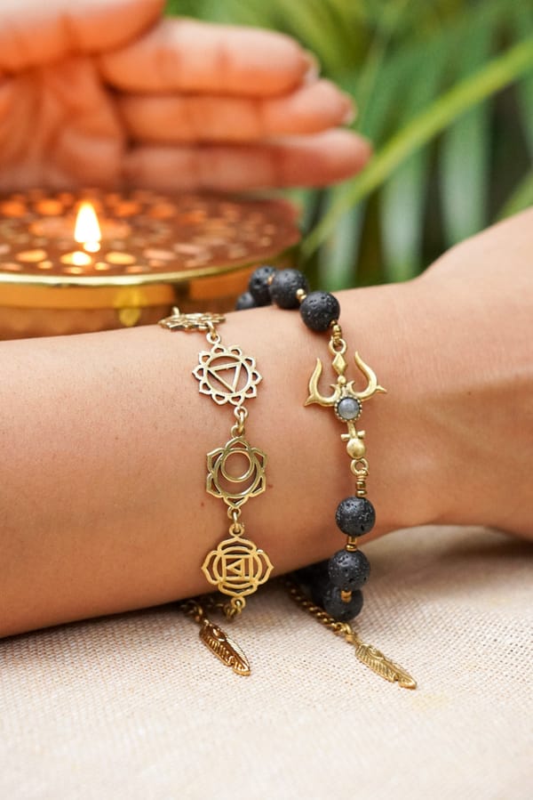 Lava Trishul Bracelet Stackable Bracelet — SOUL WORKS