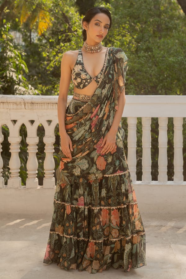 Flora Saree Set — Paulmi and Harsh